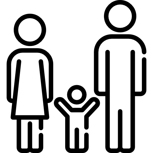 Familienicon als Zeichen für Familienrecht